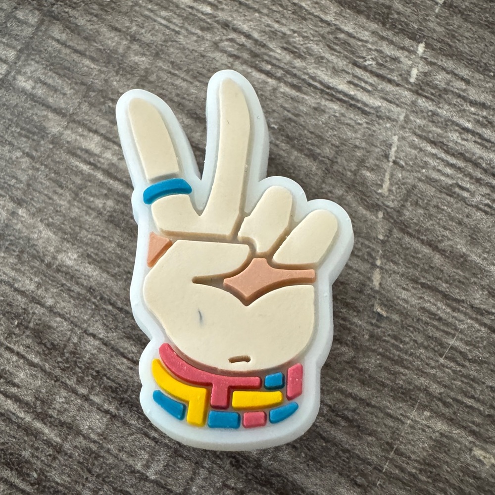 Peace Sign CROCS Jibbitz Shoe Charm 5/$20